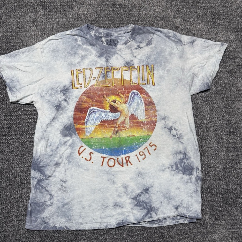 Led Zeppelin 1975 Tour Tie-Dye T-Shirt Size One Size Fits Like (XL)